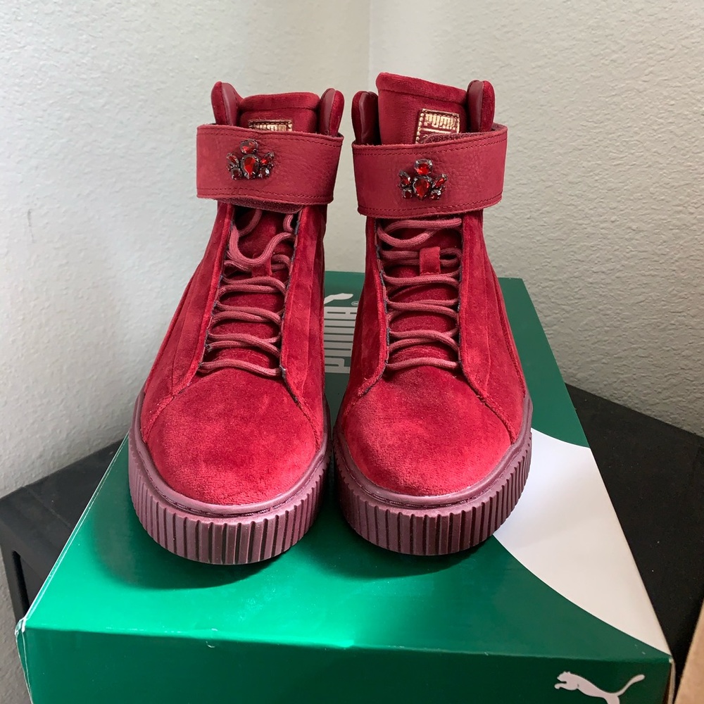 NEW!! PUMA Women's Platform Mid Velour WNS Sneaker